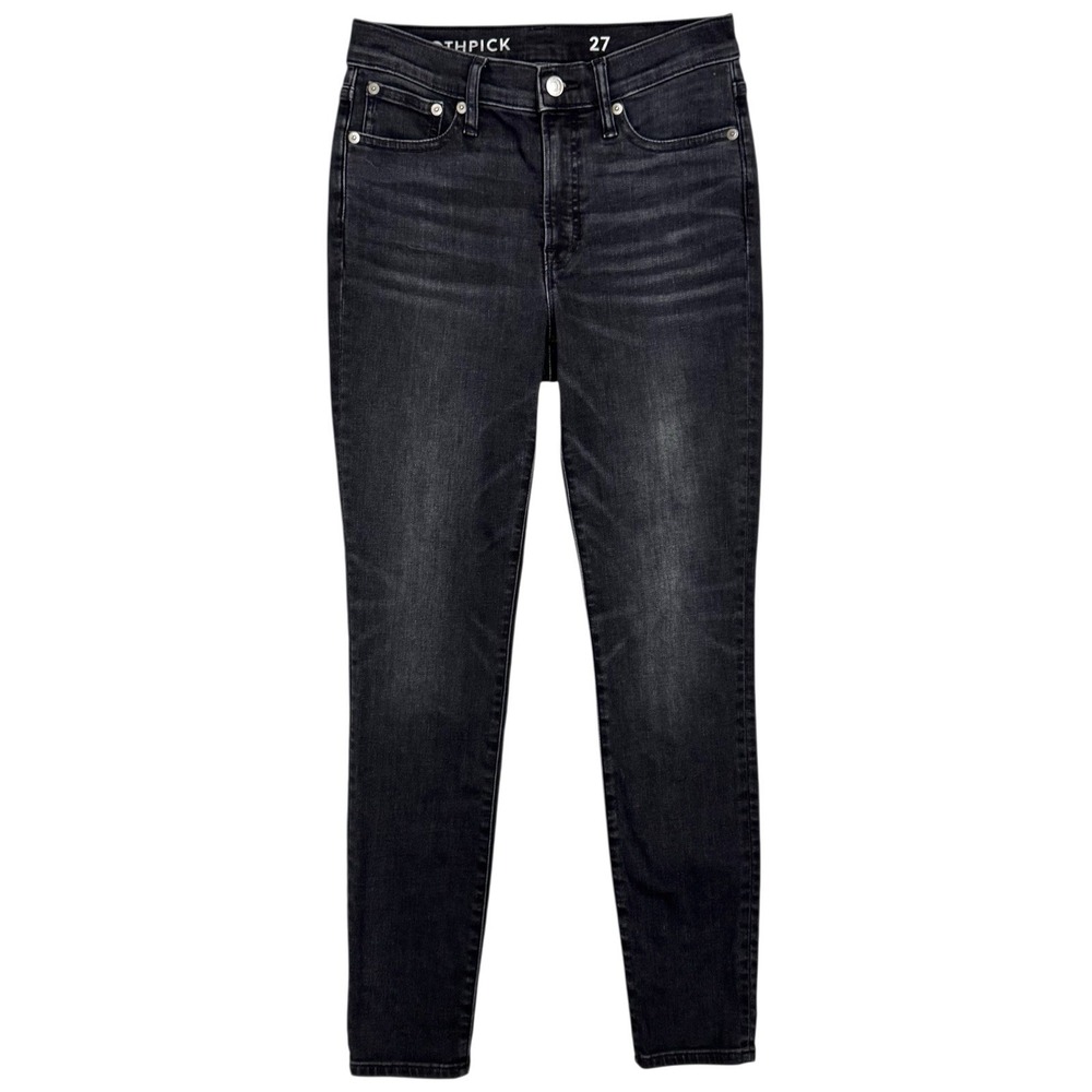 J.Crew 9” Toothpick Skinny Jeans Size 27 Charcoal Black Re-Imagined Stretch